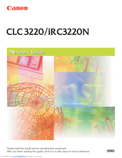 Canon CLC 3220 Network Manual