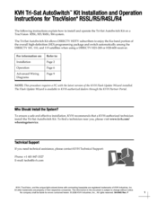 KVH Industries Tri-Sat AutoSwitch Kit Installation And Operation Instructions Manual