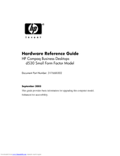 HP d530 Small Form Factor Reference Manual