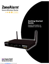 ZoneAlarm Z100G Getting Started Manual