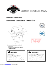 Jackson Grills Classic PG-50403SRL Assembly, Use And Care Manual
