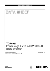 Philips TDA8925 Datasheet