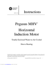 GE Pegasus MHV GEEP-427-I Instuctions