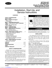 Carrier 48TF004-007 Installation, Start-Up And Service Instructions Manual