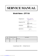 Optoma EP7150 Service Manual