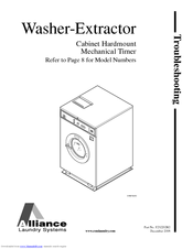 Alliance Laundry Systems UC27MV2 Troubleshooting Manual