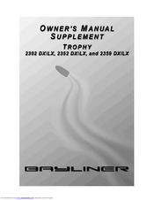 Bayliner TROPHY 2359 DXILX Owner's Manual