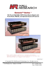 Hall Research Technologies Genesis Series User Manual