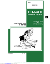 Hitachi C 10FCB Technical Data And Service Manualice Manual