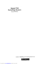Keithley 708 Instruction Manual