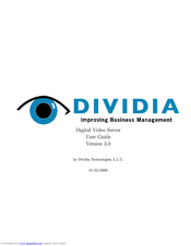Dividia Digital Video Server User Manual