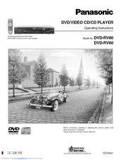 Panasonic DVD-RV80 Operating Instructions Manual