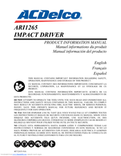 ACDelco ARI1265 Product Information Manual