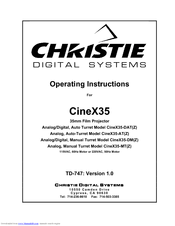 Christie CineX35-MTZ Operating Instructions Manual