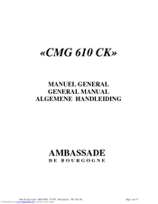 Ambassade CMG 610 CK User Manual