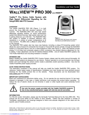 VADDIO WallVIEW PRO 300 Installation And User Manual