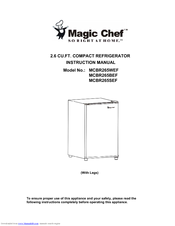 Magic Chef MCBR265BEF Instruction Manual