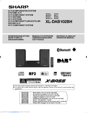 Sharp XL-DAB102BH Operation Manual