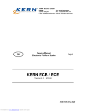 KERN ECE 10K10 Service Manual
