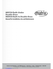 Matrix MD720 Manual For Installation, Use And Maintenance