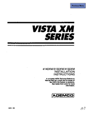 ADEMCO 5130XM Installation Instructions Manual