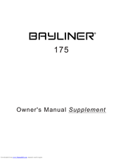 Bayliner 175 Owner's Manual