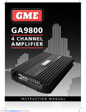 GME GA9800 Instruction Manual
