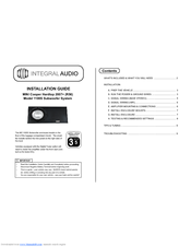 Integral Audio 1100S Installation Manual