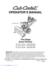 Cub Cadet 945 SWE Operator's Manual