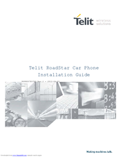 Telit Wireless Solutions RoadStar Car Phone Installation Manual