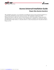 Power One Aurora Installation Manual