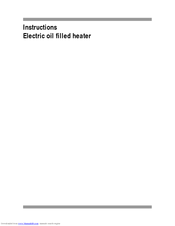 Delonghi Electric oil filled heater Instructions Manual