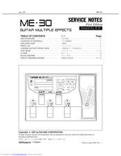 Roland ME-30 Service Notes