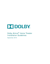Dolby Laboratories Atmos Installation Manuallines