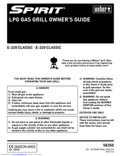 Spin ontvangen Schaap Weber E-320 CLASSIC Manuals | ManualsLib