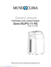 mundoclima MUPO-11-RE Series Owner's Manual