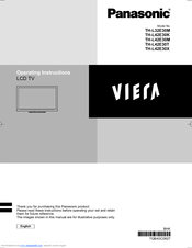 Panasonic Viera TH-L42E30M Operating Instructions Manual