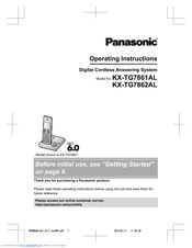 Panasonic KX-TG7861AL Operating Instructions Manual