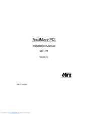 Mint NextMove PCI Installation Manual