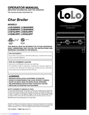 LoLo LCB24RMPF Operator's Manual