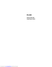 Advantech PCL-849A User Manual