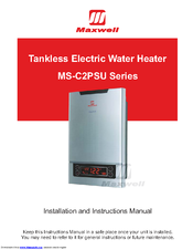 Maxwell MS180C2P*U Installation And Instruction Manual