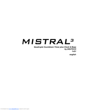 DigiTech Mistral3 User Manual