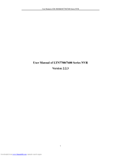 Lts LTN7700 series User Manual