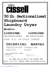 Cissell L36TD30ME Technical Manual