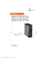 AEG THYRO-A 2A...H RL1 Operating Instructions Manual