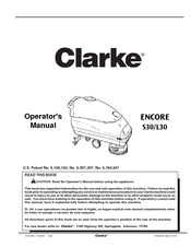 Clarke L30 Operator's Manual