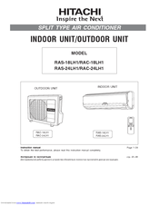 Hitachi RAC-18LH1 User Manual