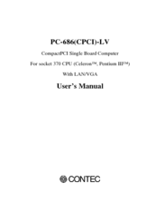 Contec PC-686CPCI-LV User Manual
