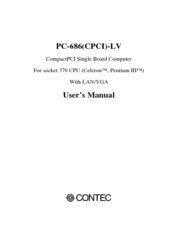 Contec PC-686(CPCI)-LV User Manual
